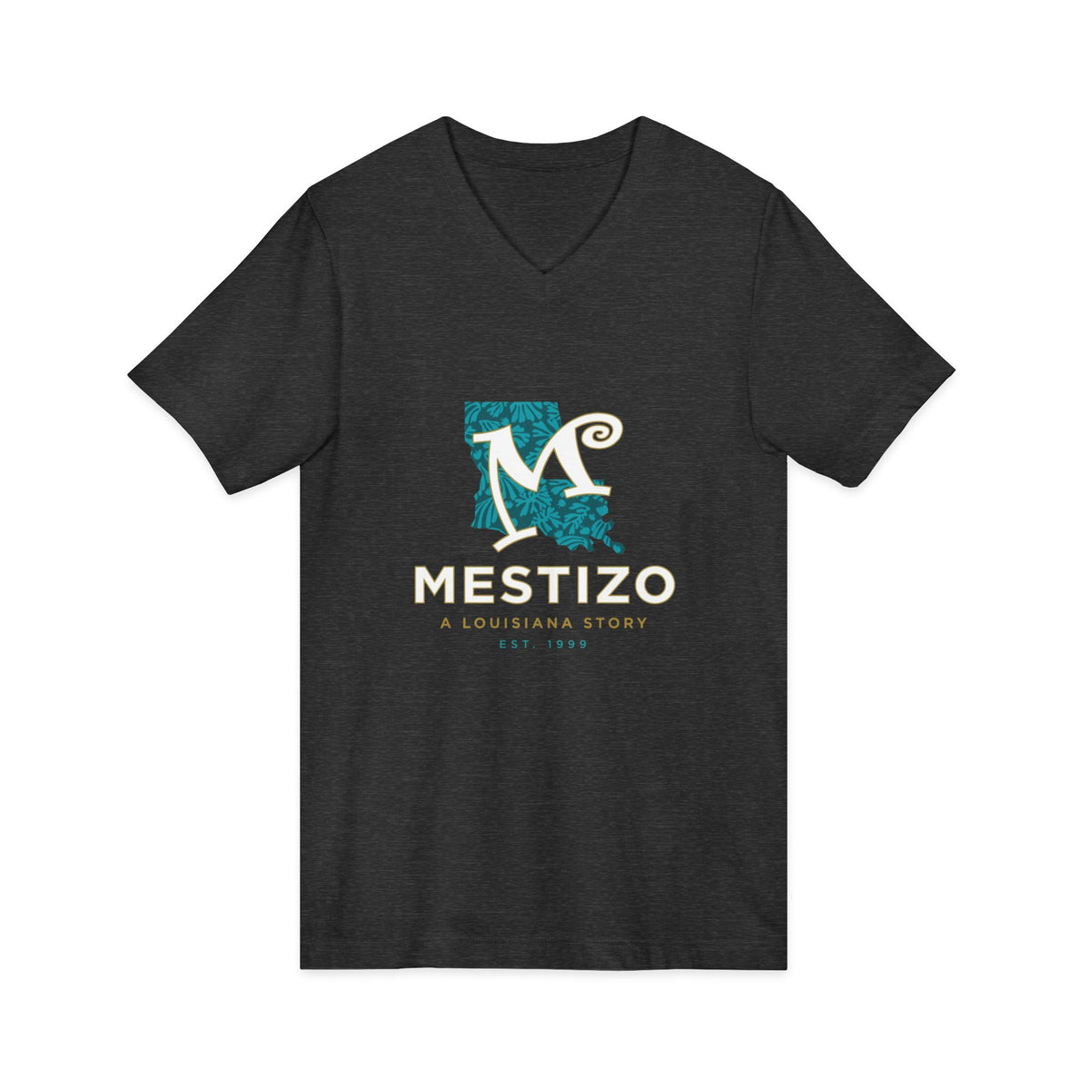 Mestizo Louisiana V-Neck Tee — Heritage Map Design