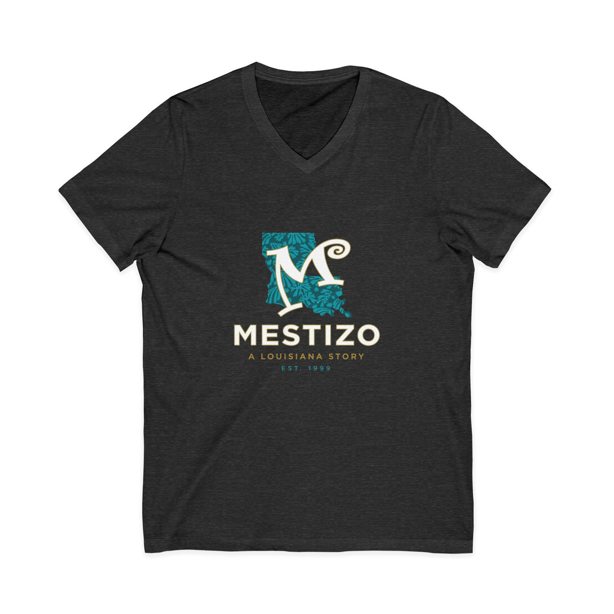 Mestizo Louisiana V-Neck Tee — Heritage Map Design