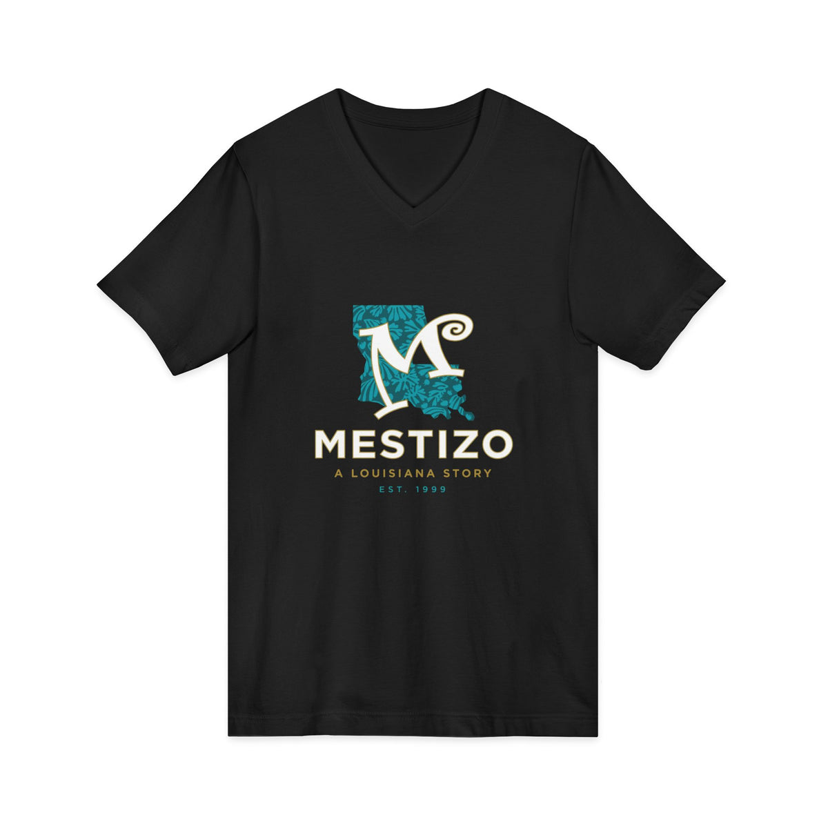 Mestizo Louisiana V-Neck Tee — Heritage Map Design