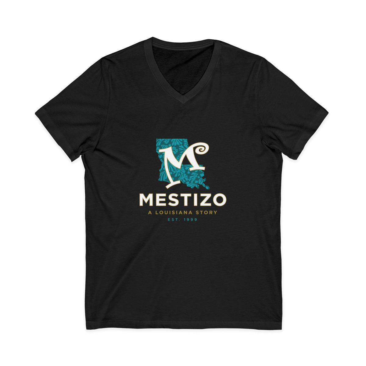 Mestizo Louisiana V-Neck Tee — Heritage Map Design